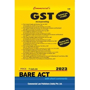 Commercial's GST Acts Alongwith Rules, 2017 [Bare Act 2023]